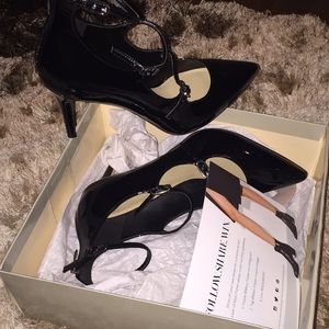 Marc Fisher black patent Leather heels